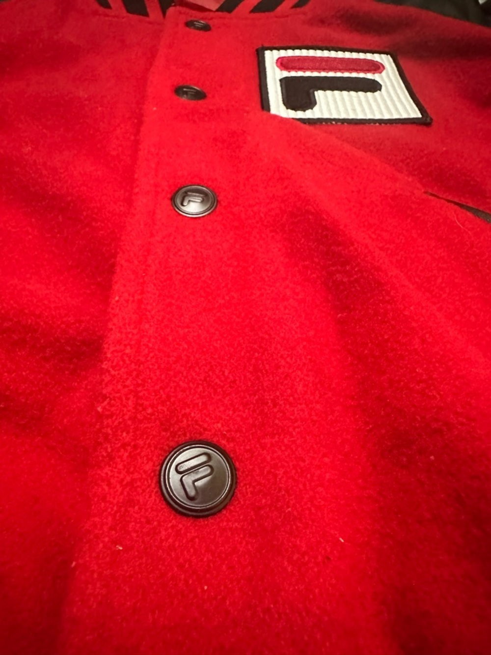 FILA Red and Black Women's Varsity Jacket M - Picture 11 of 14